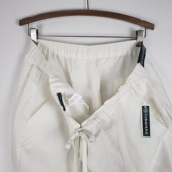 Cubavera Linen Blend Pants White Drawstring Casual NWT Mens Size XXL - Picture 5 of 8